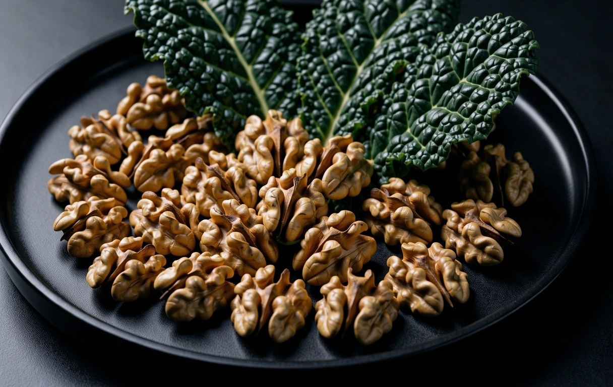 Leafy greens and nuts